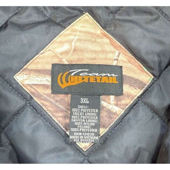 Realtree Camo Mens Hunting Jacket Team Whitetail Quilted Hooded Lightweight 3XL - Picture 3 of 12